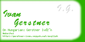 ivan gerstner business card